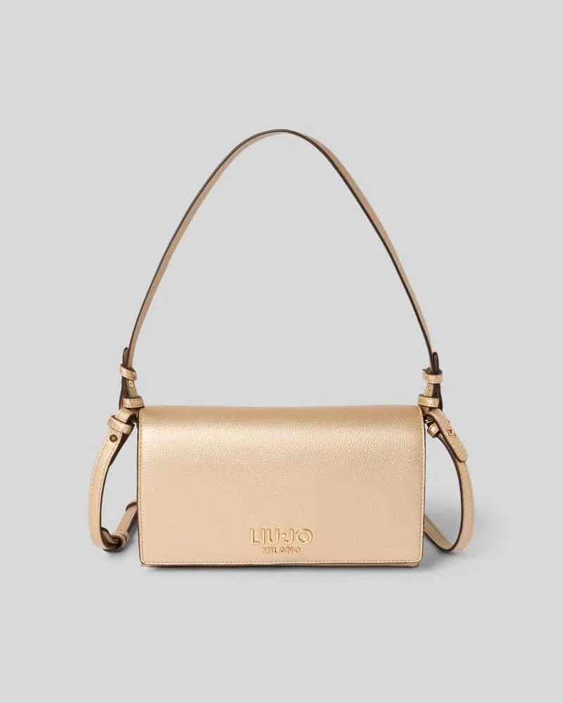 Liu Jo Handtasche mit Label-Applikation und Schulterriemen Gold