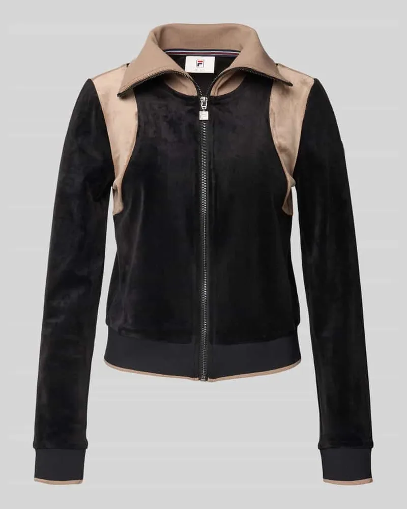 Fila Slim Fit Sweatjacke mit Reißverschluss Modell 'ADRIANO Black