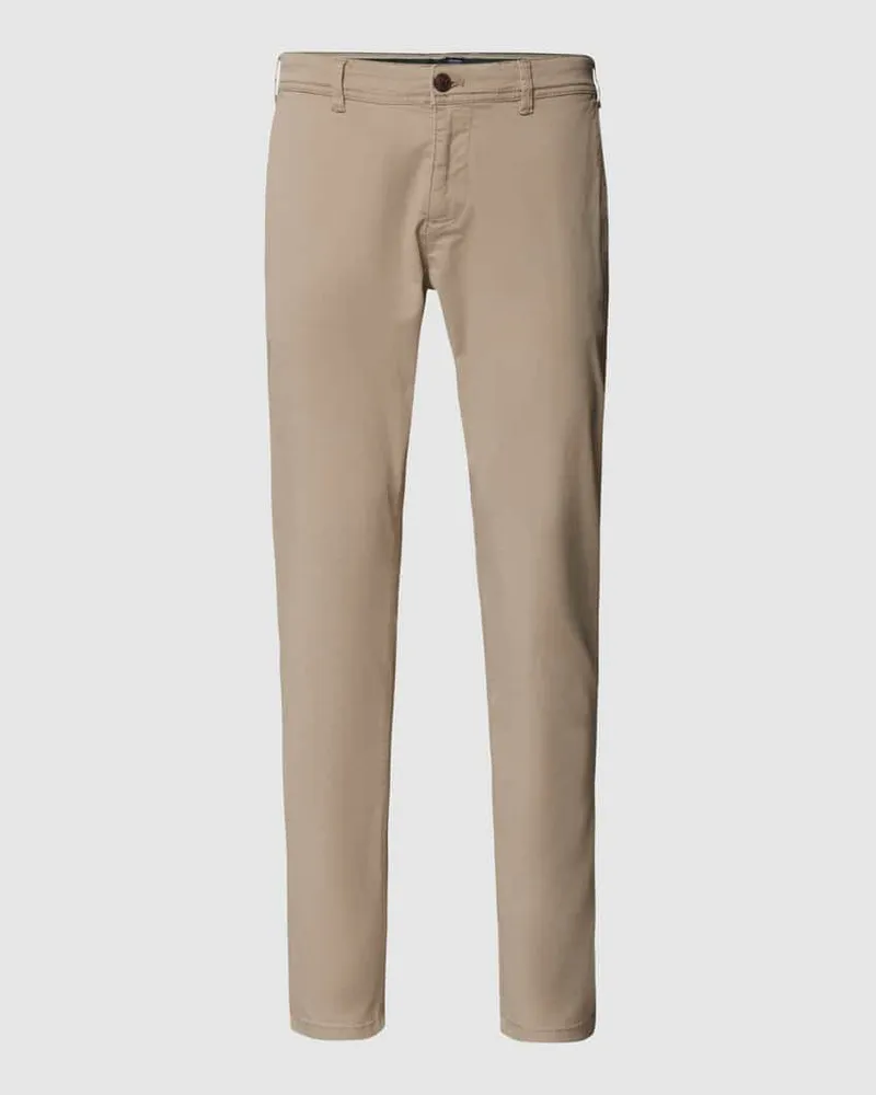 McNeal Super Slim Fit Chino mit Handytasche Beige