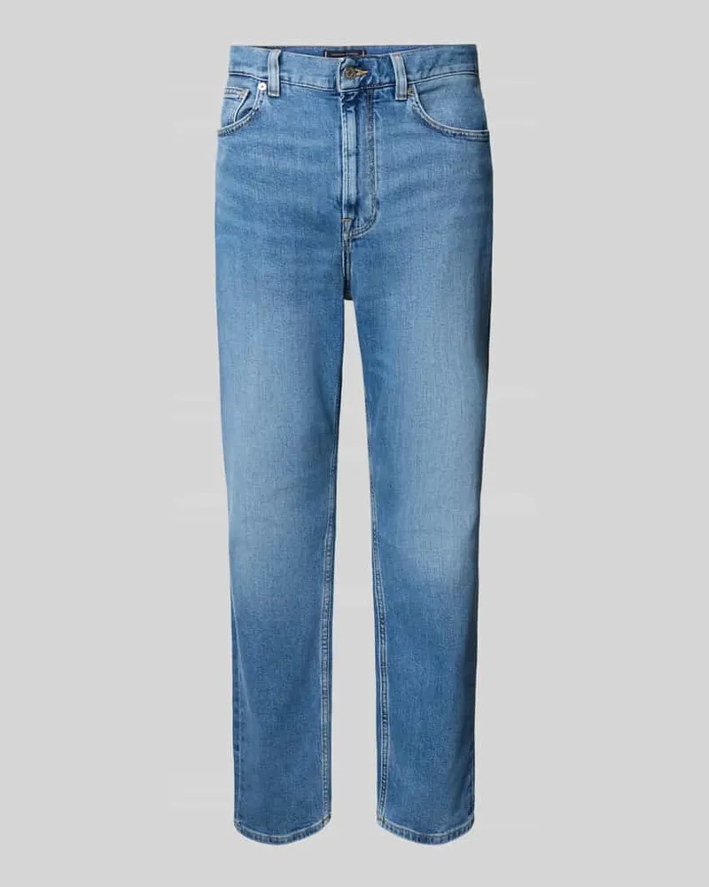Tommy Hilfiger Straight Fit Jeans aus Baumwoll-Mix Blau