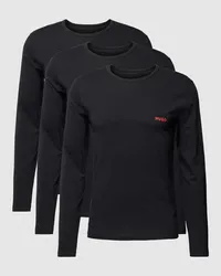 HUGO BOSS Longsleeve mit Label-Detail Black