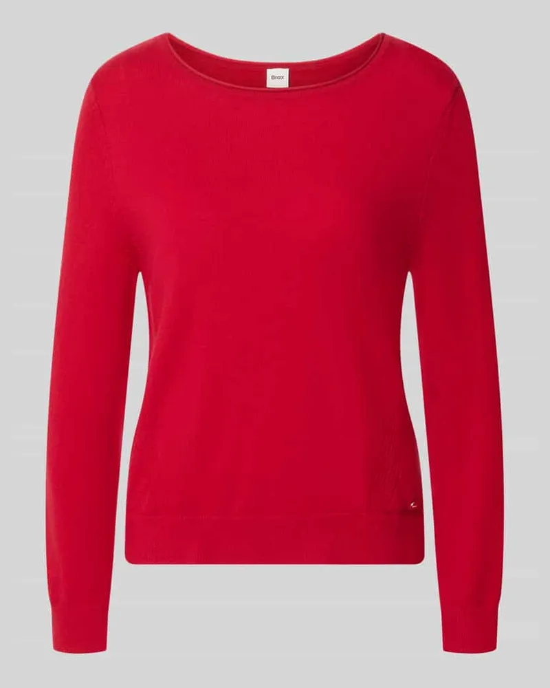 Brax Regular Fit Pullover aus Schurwoll-Kaschmir-Mix Modell 'Lisa Rot