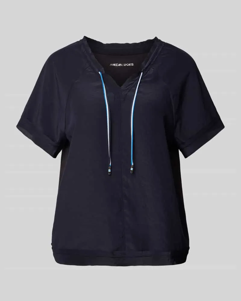 Marc Cain Blusenshirt in unifarbenem Design Marine