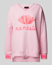 Miss Goodlife Oversized Sweatshirt mit gerippten Abschlüssen Modell 'Namaste Rose