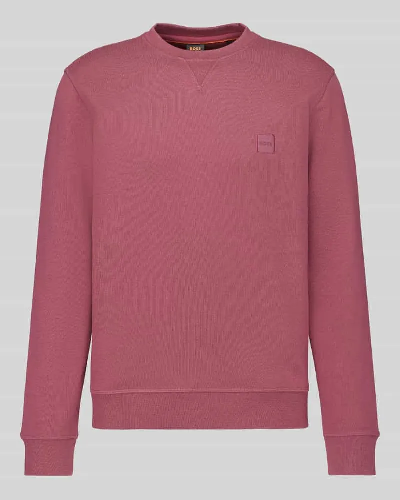 HUGO BOSS Regular Fit Sweatshirt aus reiner Baumwolle Modell 'Westart Altrosa