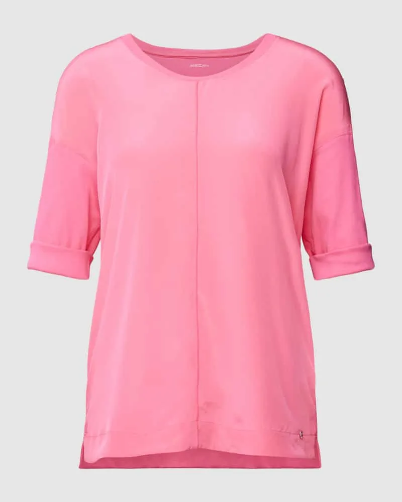 Marc Cain T-Shirt mit V-Ausschnitt Pink