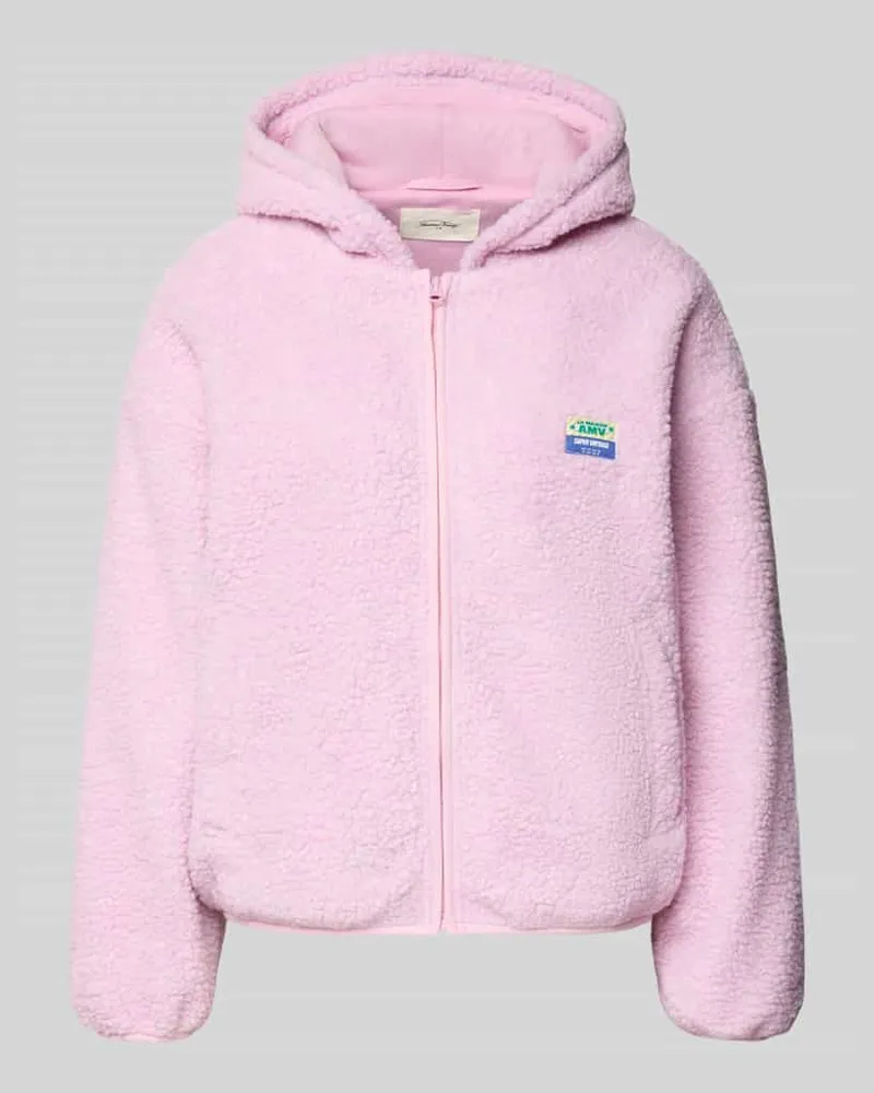 American Vintage Jacke aus Teddyfell Modell 'HOKTOWN Hellrosa