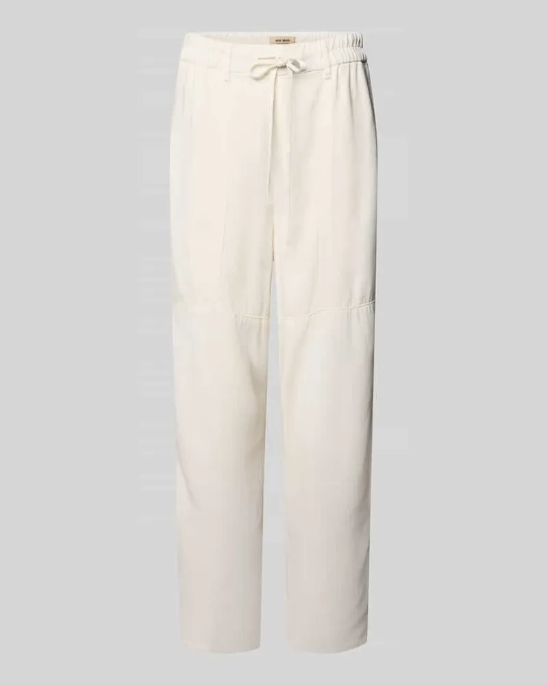 Mos Mosh Straight Fit Stoffhose aus reinem Lyocell Modell 'Maison Ecru
