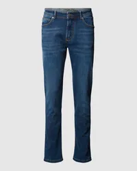 Christian Berg Straight Fit Jeans mit Brand-Detail Dunkelblau