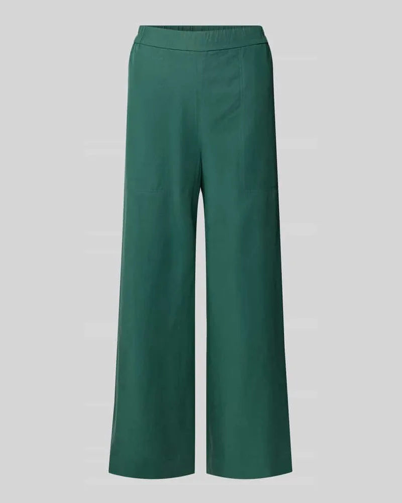 Marc O'Polo Wide Leg Culotte aus Lyocell-Leinen-Mix Smaragd