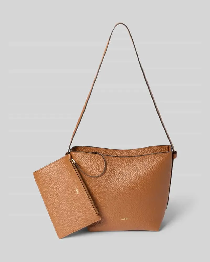 Abro Handtasche aus Leder mit Innentasche Modell 'COSMO Cognac