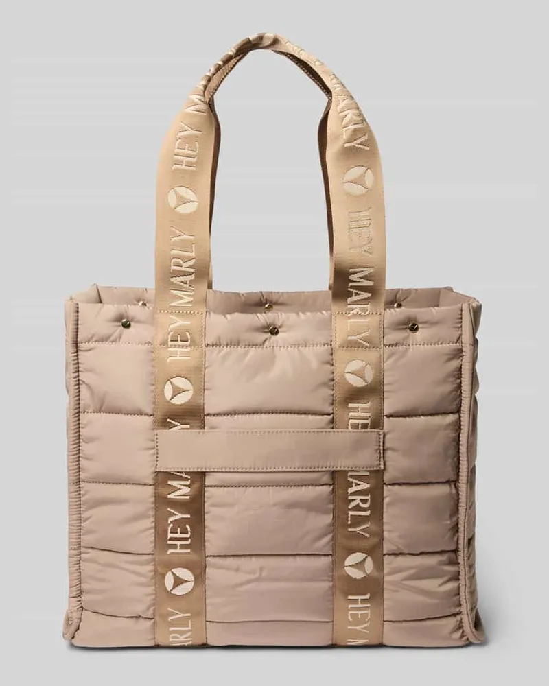 Hey Marly Shopper mit Label-Details Modell 'Best Buddy Hellbraun