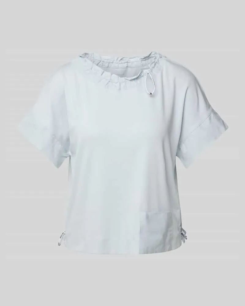 Marc Cain T-Shirt mit Eingrifftasche Hellblau