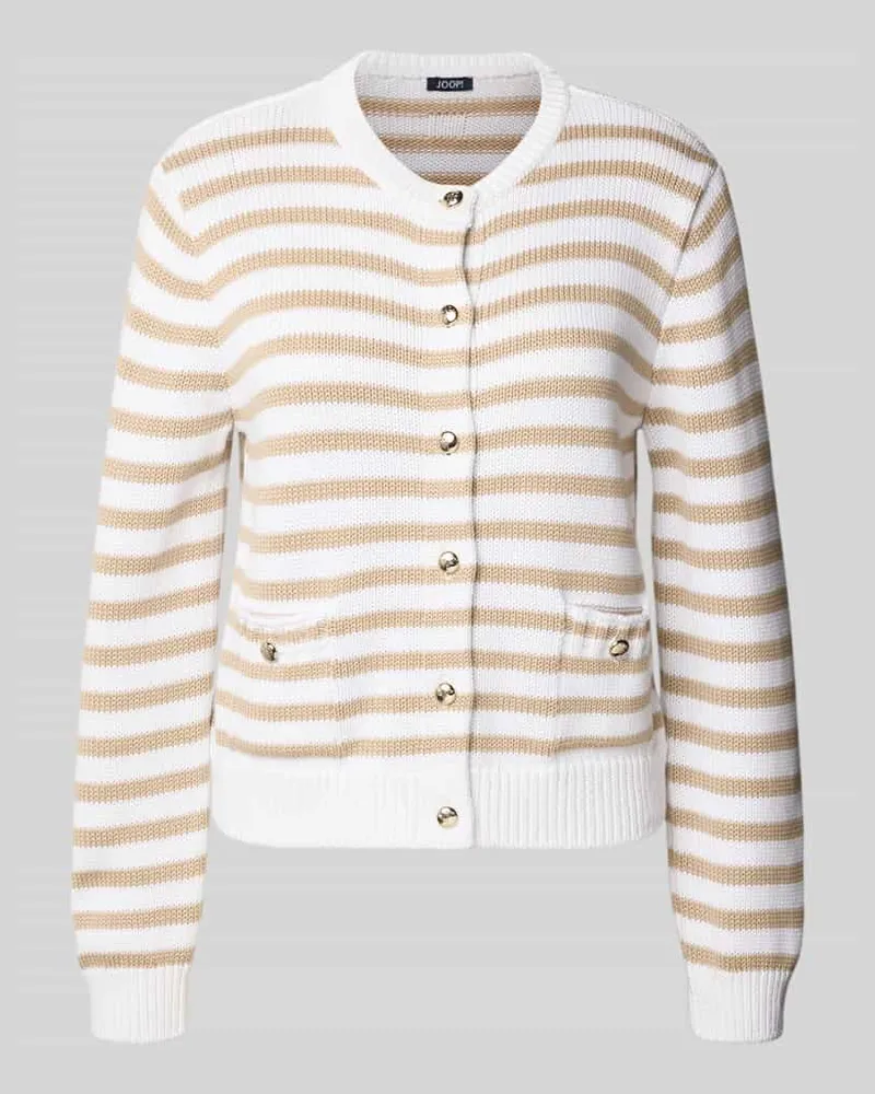 JOOP! Strickjacke mit Eingrifftaschen Modell 'KOLA Beige