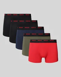 HUGO BOSS Trunks mit Label-Bund im 5er-Pack Marine