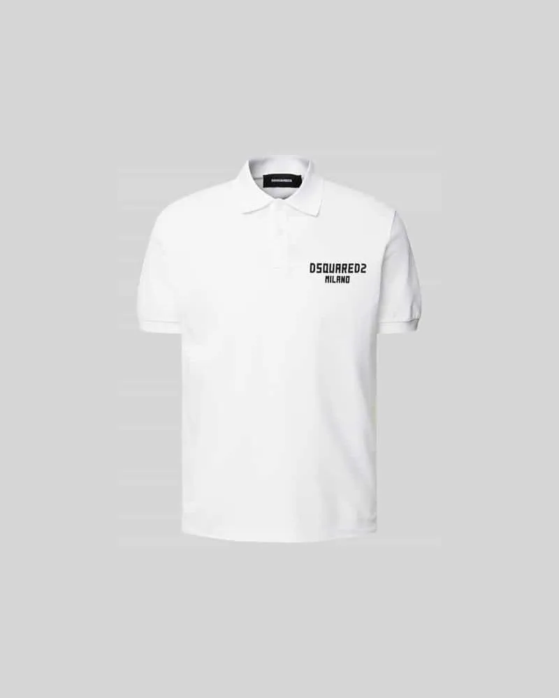 Dsquared2 Regular Fit Poloshirt aus Baumwolle Weiss