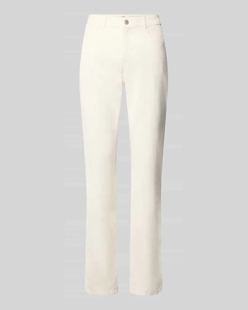 Brax Regular Fit Jeans mit geradem Bein Modell 'Mary Offwhite