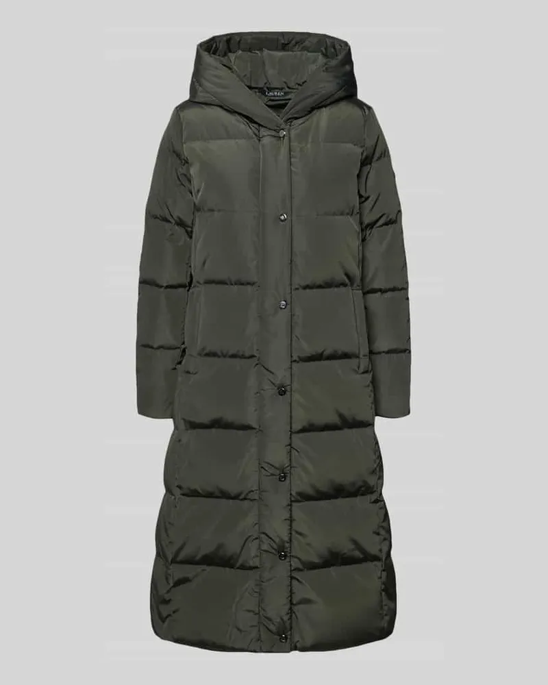 Ralph Lauren Slim Fit Steppmantel mit Kapuze Oliv