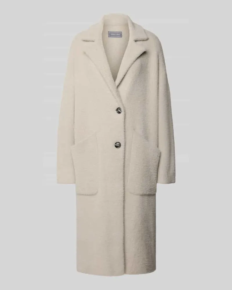 White Label Mantel mit Reverskragen Offwhite