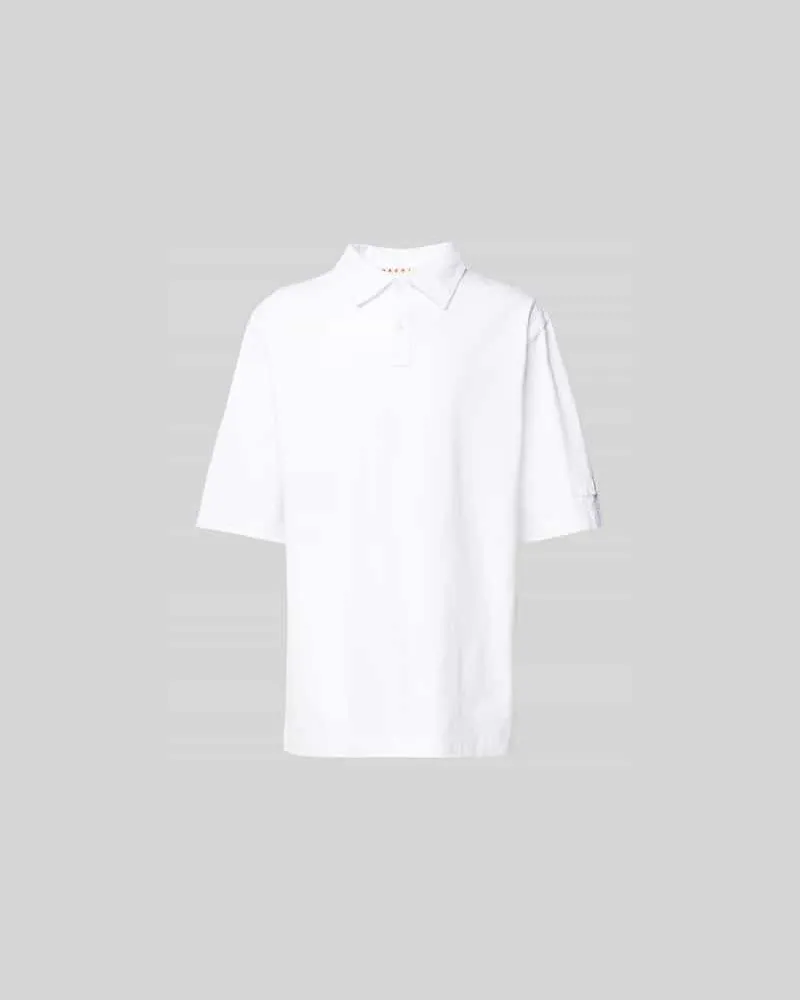 Marni Relaxed Fit Poloshirt aus Baumwolle Weiss