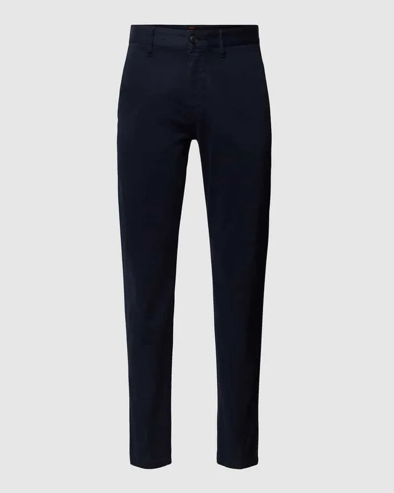 HUGO BOSS Tapered Fit Chino mit Stretch-Anteil Marine