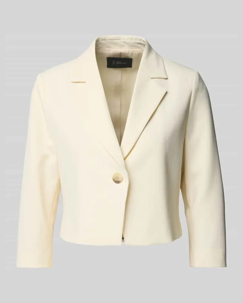 S.Oliver Shaped Fit Kurzblazer mit 3/4-Ärmeln Offwhite