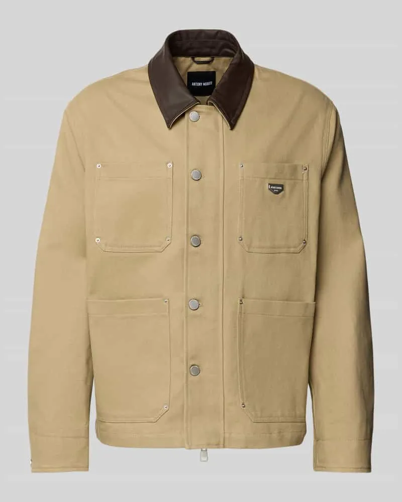 Antony Morato Regular Fit Jacke aus reiner Baumwolle Beige