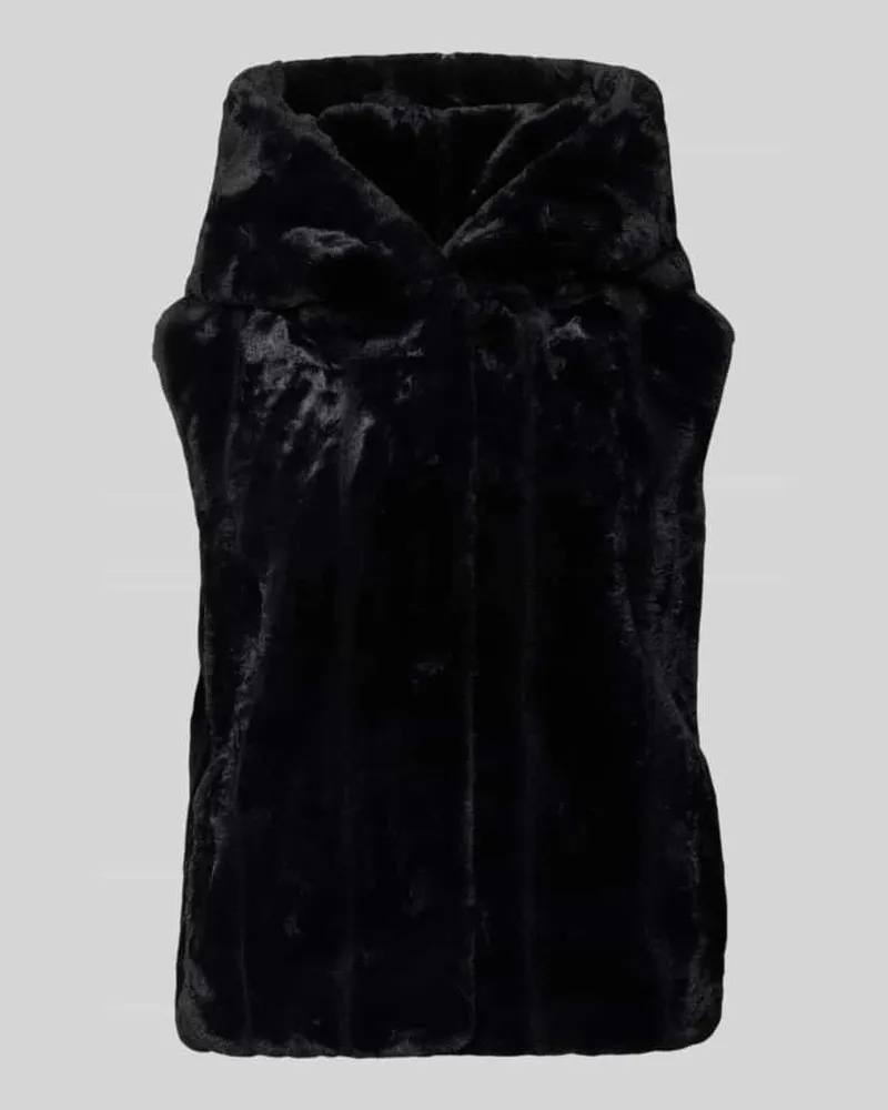 Guess Weste aus Kunstfell mit Kapuze Modell 'SOPHY Black