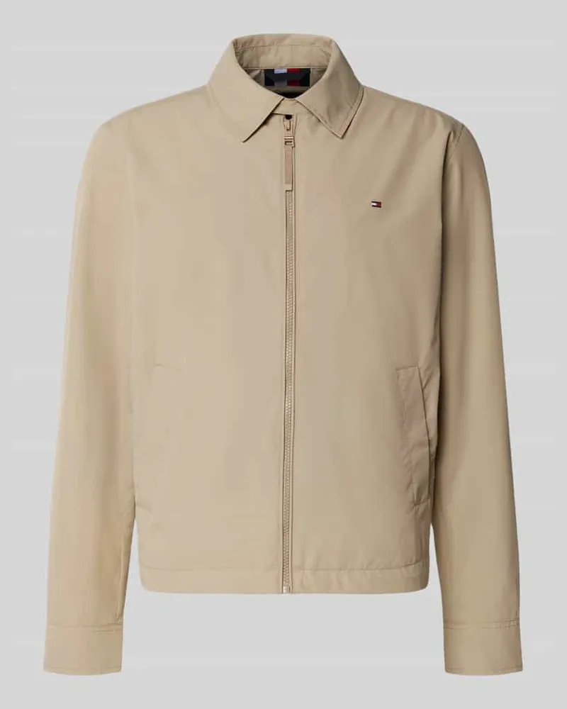 Tommy Hilfiger Regular Fit Blouson mit Umlegekragen Beige
