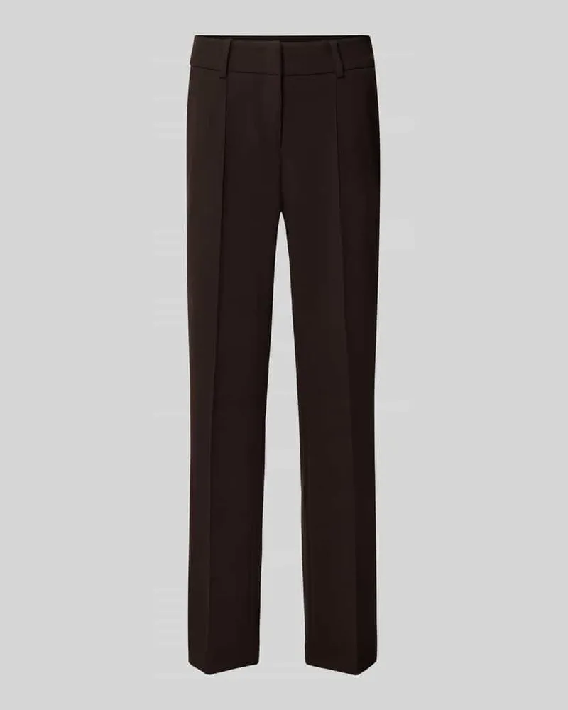 Cambio Regular Fit Schmale Hose mit Viskose-Baumwoll-Anteil Modell 'FARAH Dunkelbraun