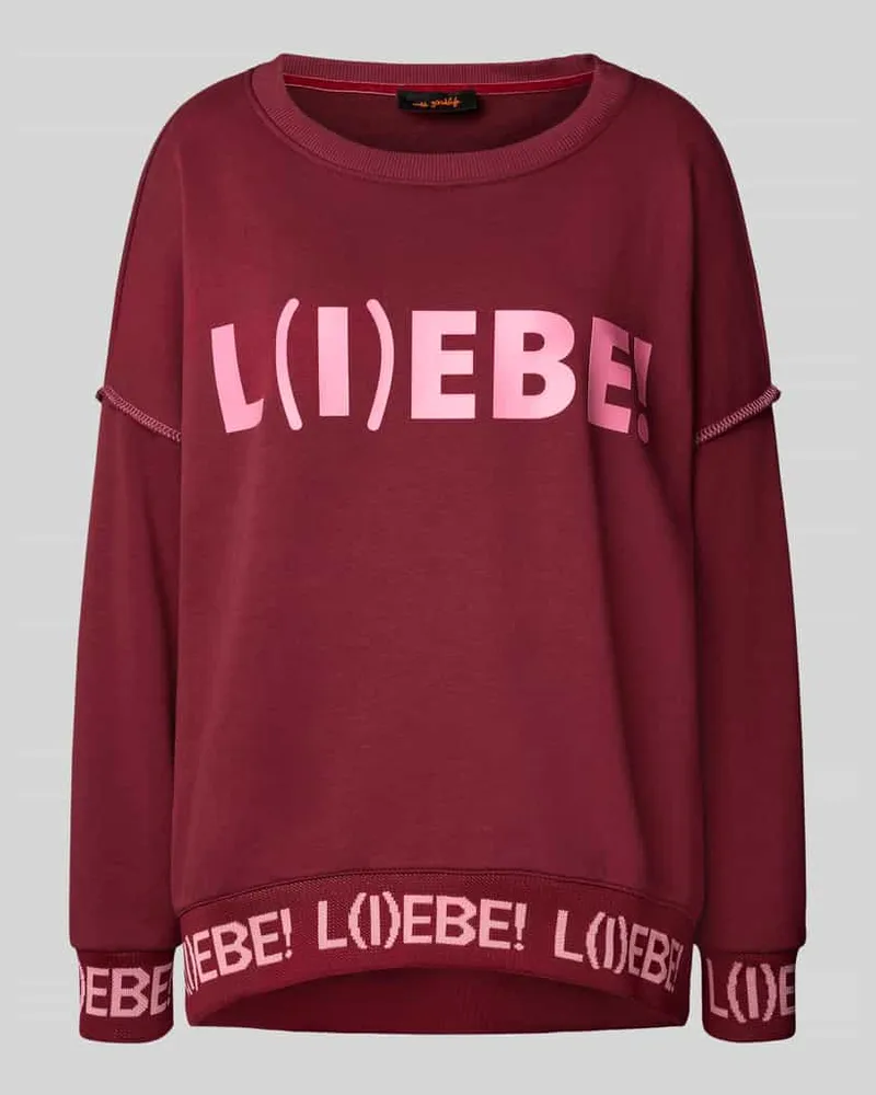 Miss Goodlife Oversized Sweatshirt aus reiner Baumwolle Bordeaux