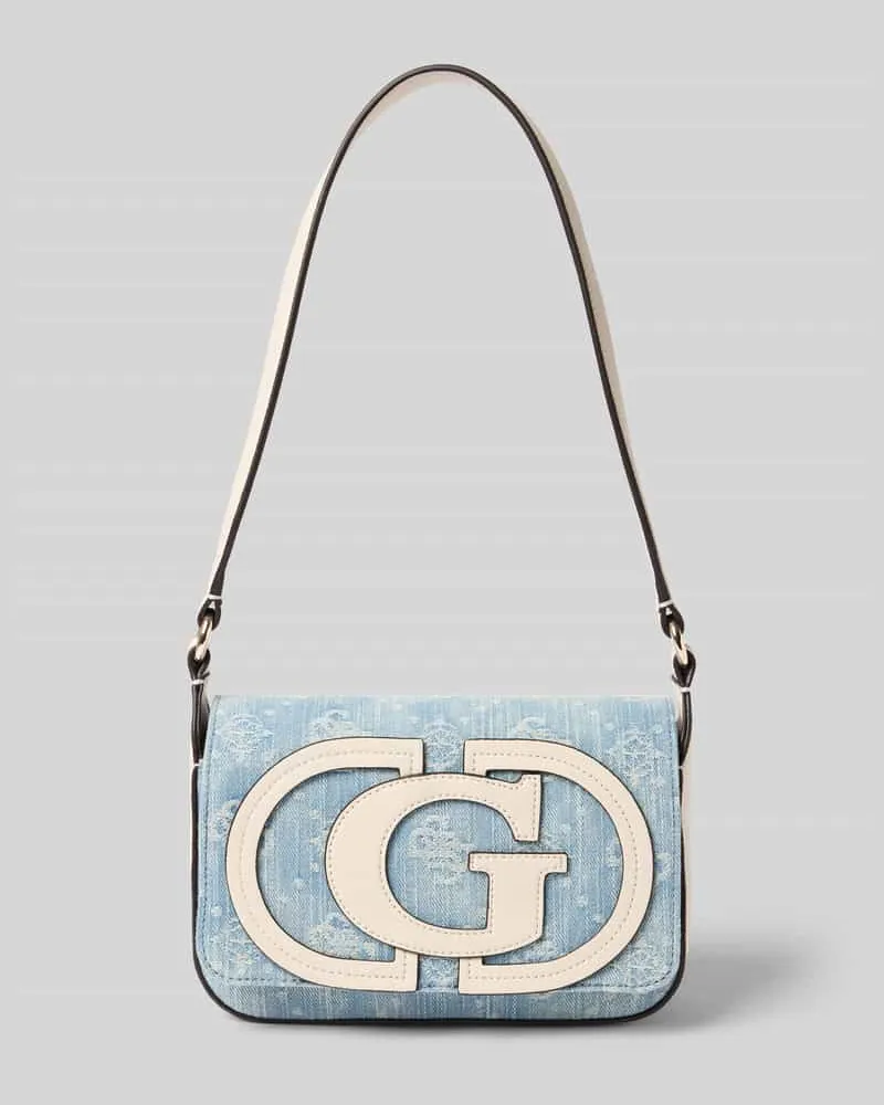 Guess Shoulder Bag mit Logo-Detail Modell 'Ruby Jeansblau