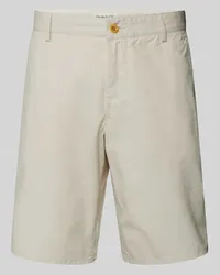 Gant Relaxed Fit Shorts mit Gürtelfalten Kitt