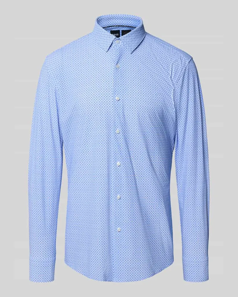 HUGO BOSS Slim-Fit Hemd aus Stretch-Jersey Modell 'Style P-HANK-S-KENT-C1-222 Weiss