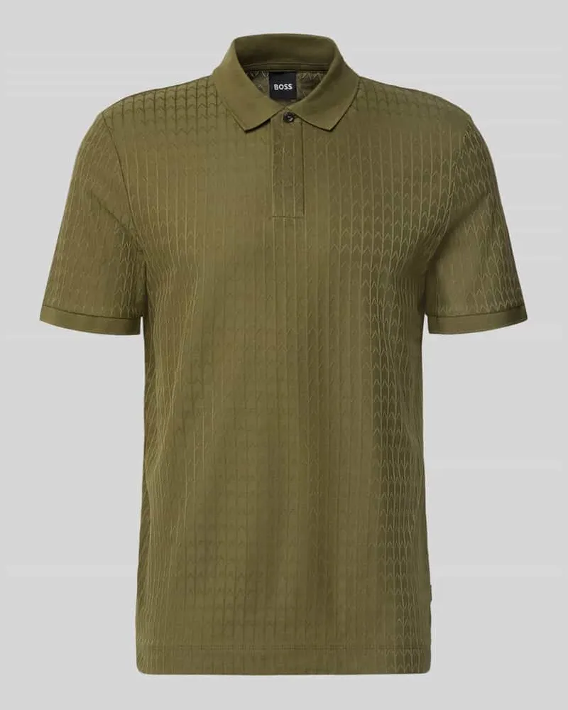HUGO BOSS Regular Fit Poloshirt aus reiner Baumwolle Modell 'Parley 321 Oliv