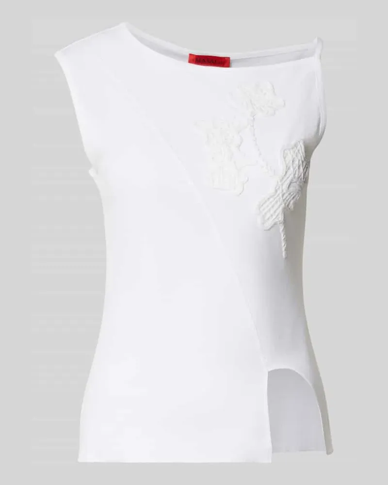 MAX&Co. Regular Fit Top aus reiner Baumwolle Modell 'BAGAGLI Weiss