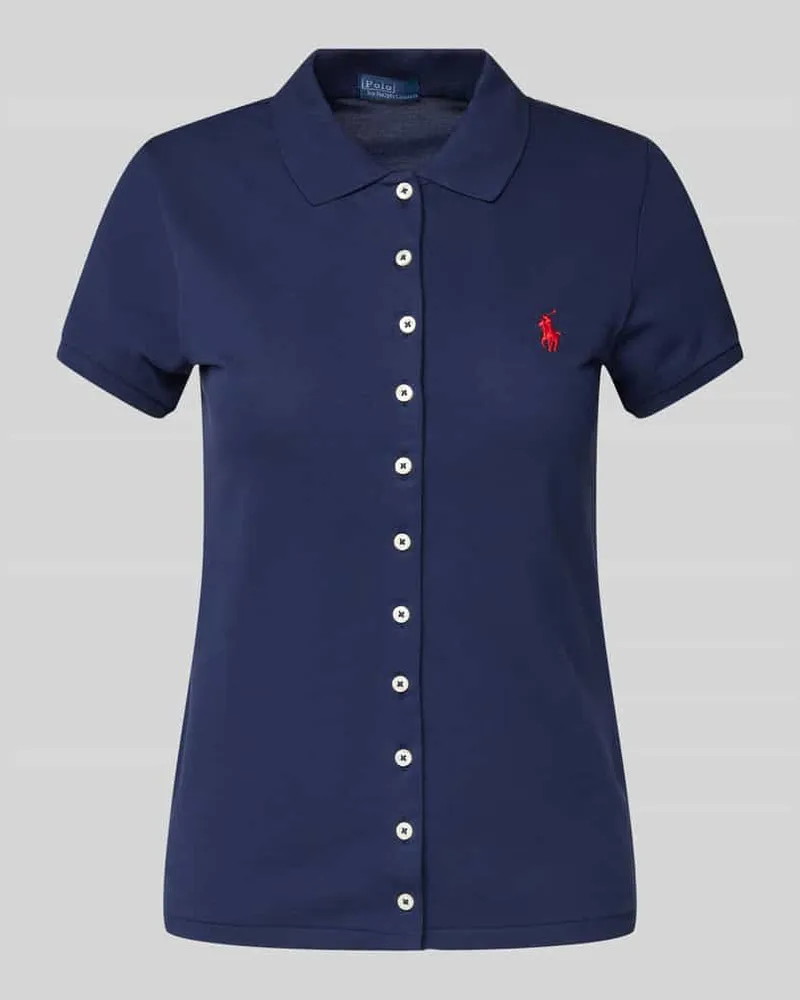 Ralph Lauren Poloshirt mit Label-Stitching Marine