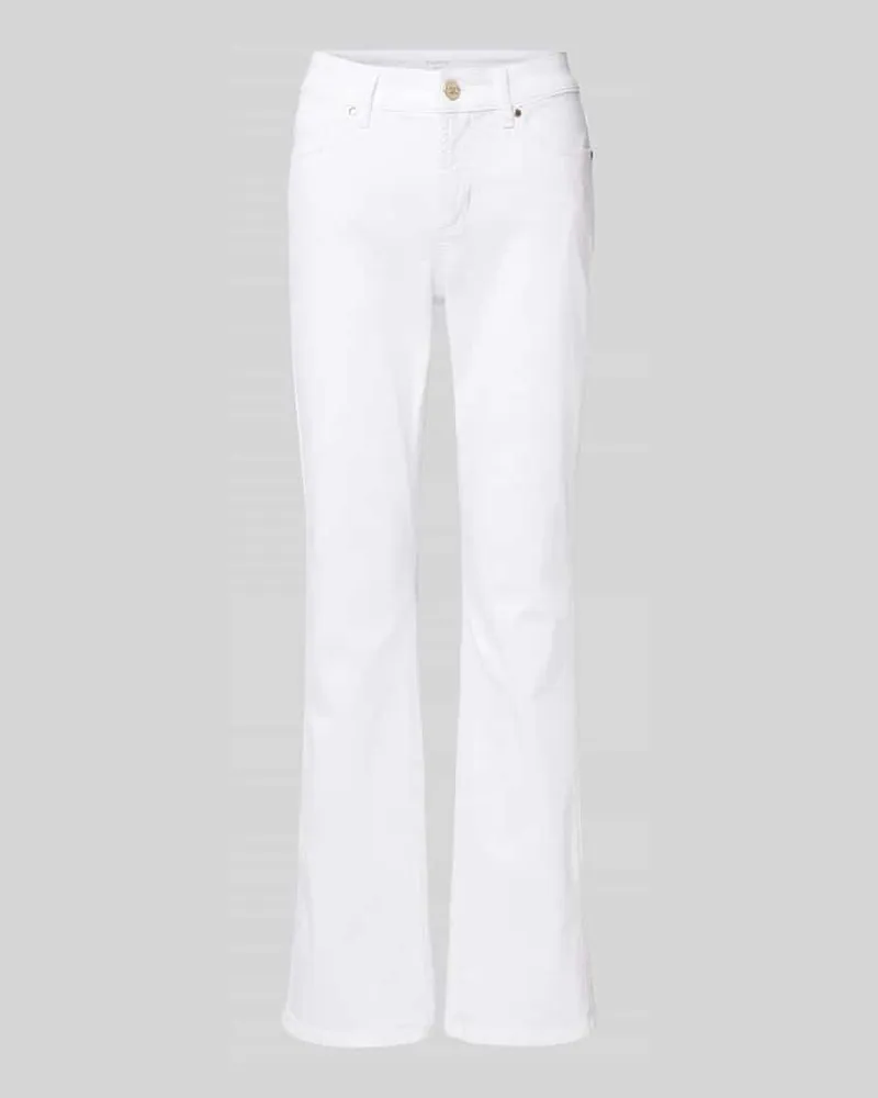 Cambio Straight Fit Jeans im 5-Pocket-Design Modell 'PIPER Weiss