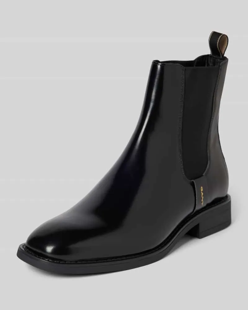 Gant Chelsea Boots aus Leder mit Label-Detail Modell 'Fayy Black