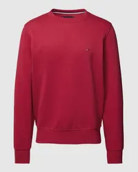 Tommy Hilfiger Strickpullover mit Label-Stitching Kirsche