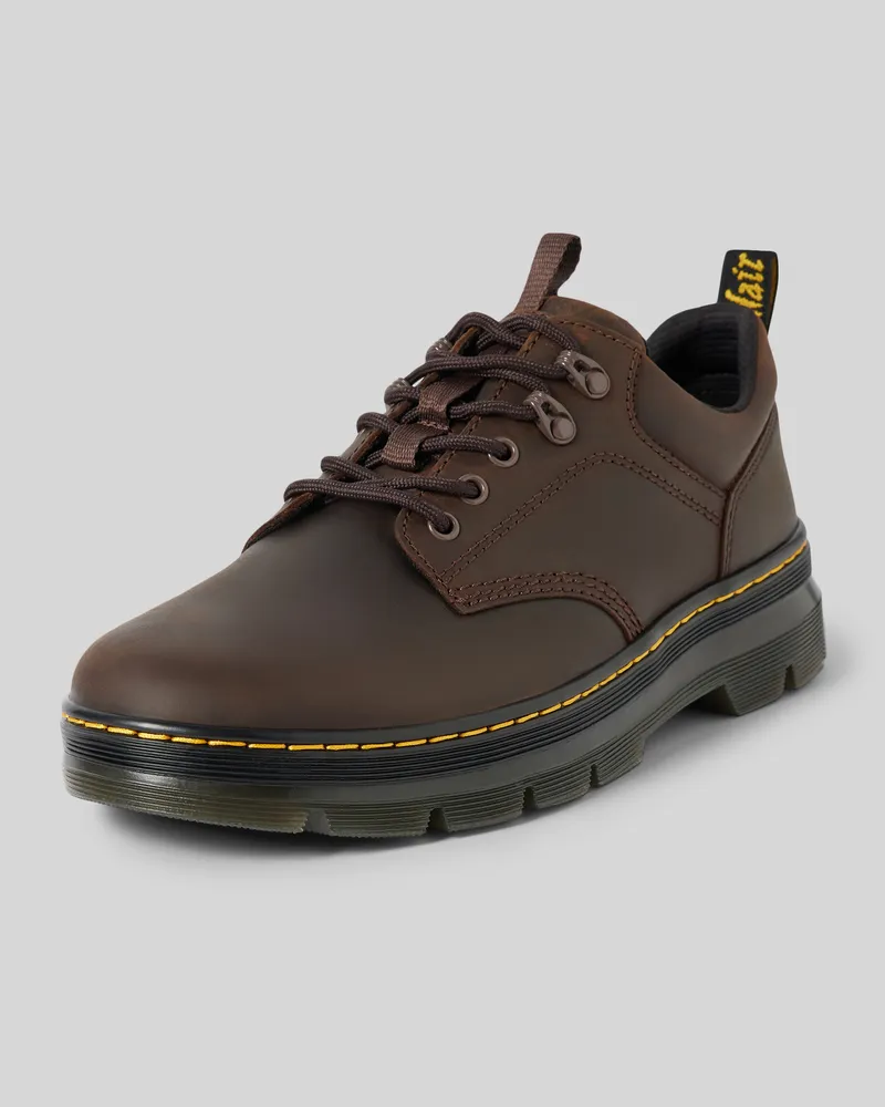 Dr.Martens Lederhalbschuhe mit Zugschlaufe Mittelbraun