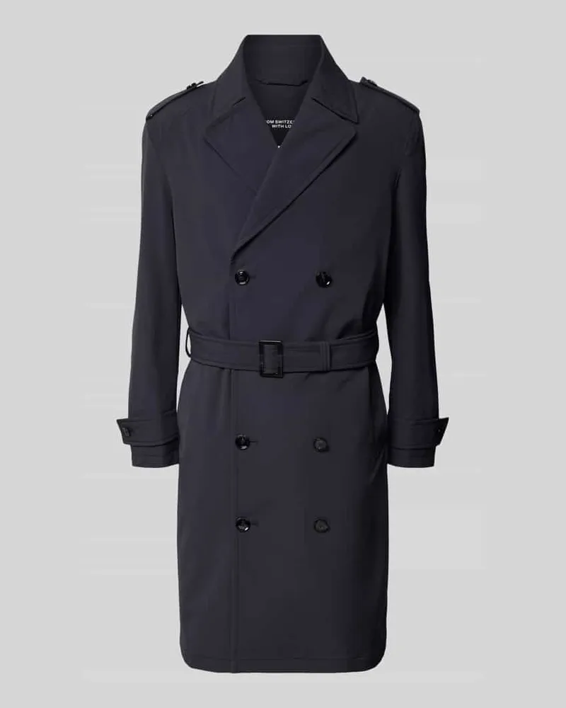 Strellson Regular Fit Trenchcoat mit Taillengürtel Modell 'TRENCH SUMMER Marine