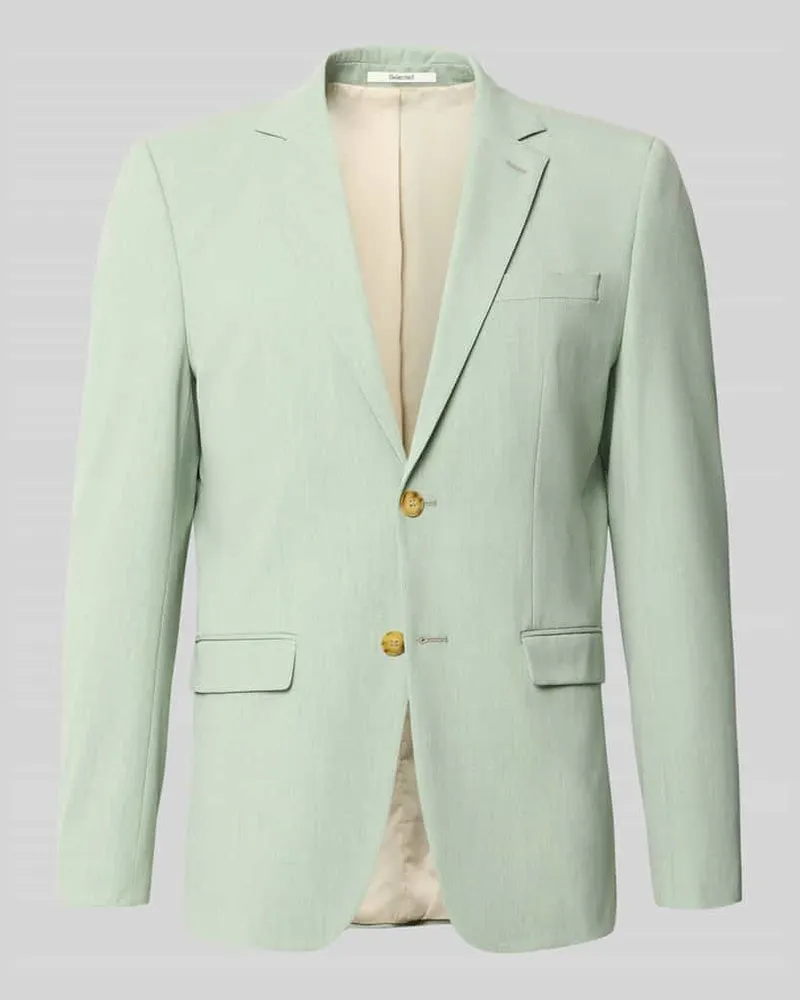 Selected Homme Slim Fit Sakko mit Viskose-Anteil Modell 'LIAM Hellgruen