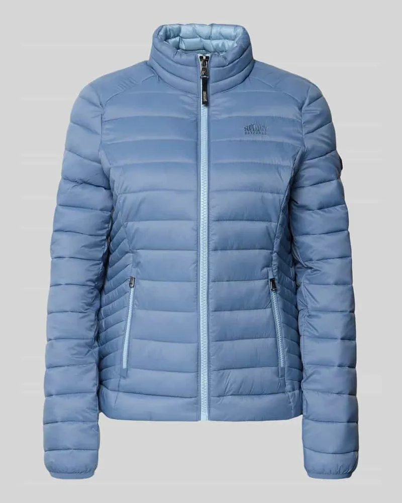 Superdry. Steppjacke mit Logo-Stitching Modell 'FUJI Blau
