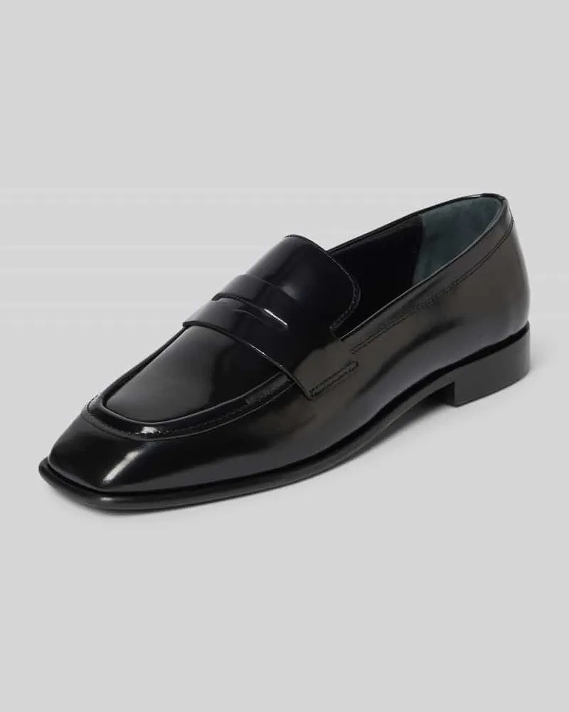 Alohas Loafers aus Leder mit Zierriegel Modell 'Zaha Black