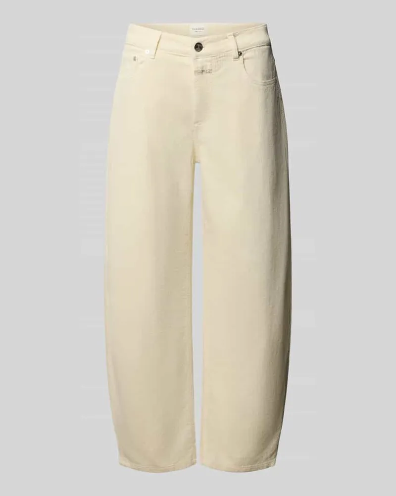 Closed Barrel Fit Cordhose Modell 'JAZZIE Offwhite