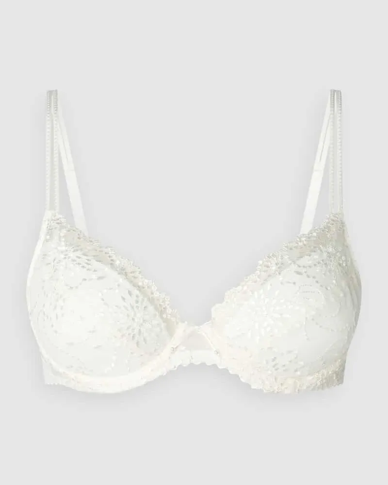 Marie Jo Push-Up-BH mit Spitzenbesatz Modell 'Jane Offwhite