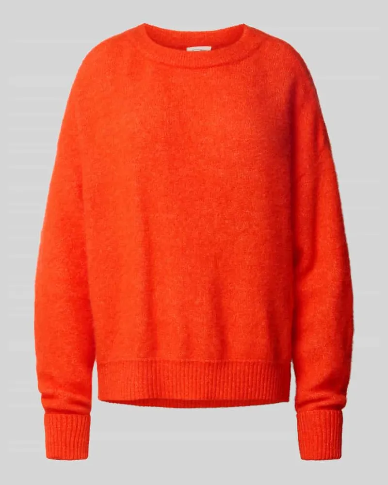 American Vintage Oversized Strickpullover mit gerippten Abschlüssen Modell 'VITOW Rot