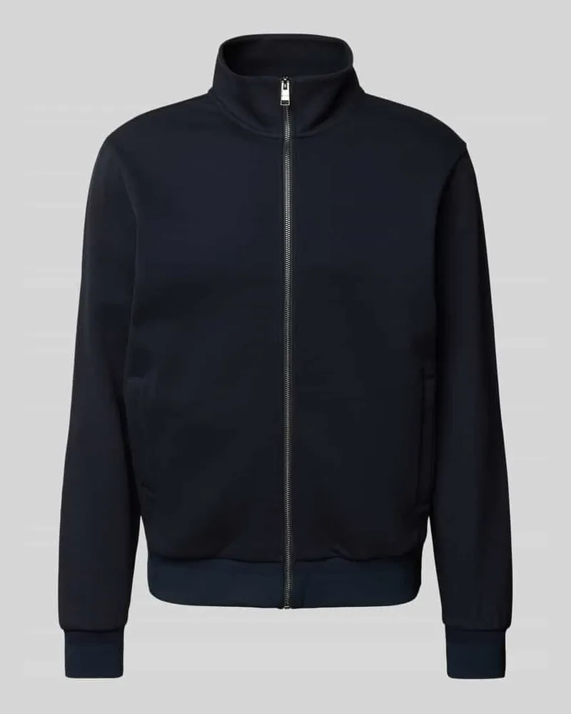 HUGO BOSS Sweatjacke mit Stehkragen Marine