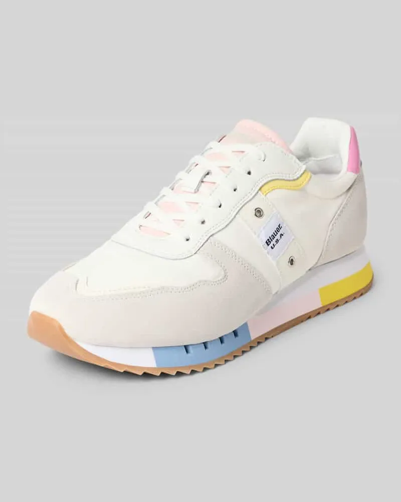 Blauer Sneaker mit Schnürverschluss Modell 'ROSE Weiss